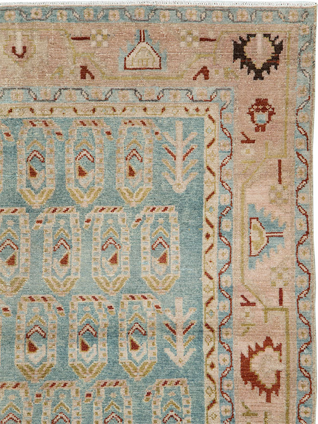 Vintage Persian Malayer Accent Rug, No.29983 - Staging