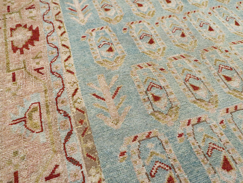 Vintage Persian Malayer Accent Rug, No.29983 - Staging