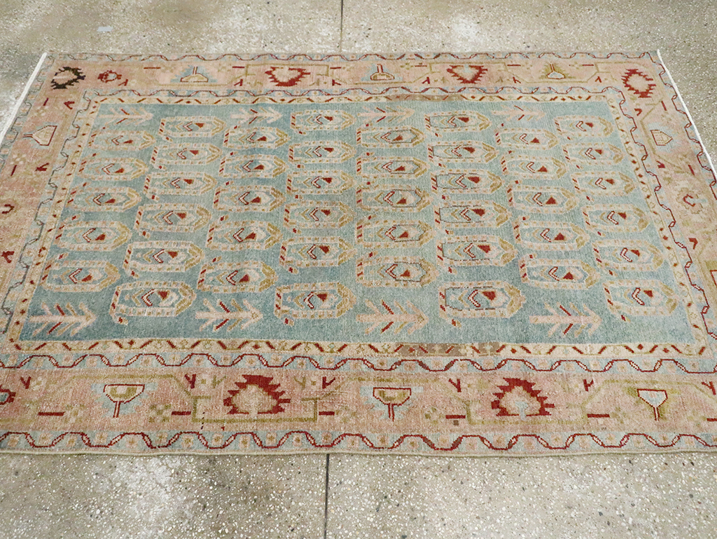Vintage Persian Malayer Accent Rug, No.29983 - Staging