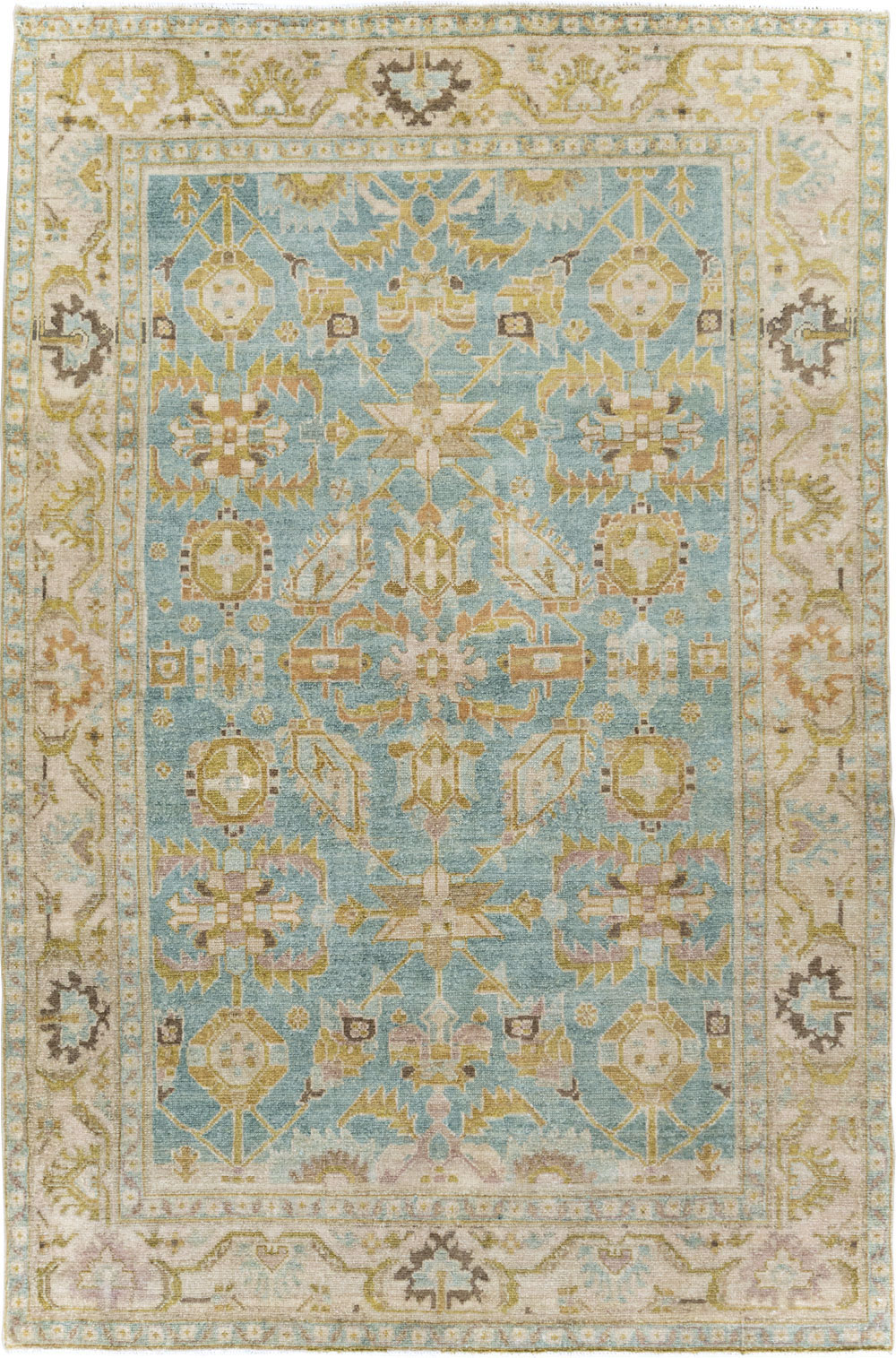 Vintage Persian Malayer Accent Rug, No.29985 - Staging