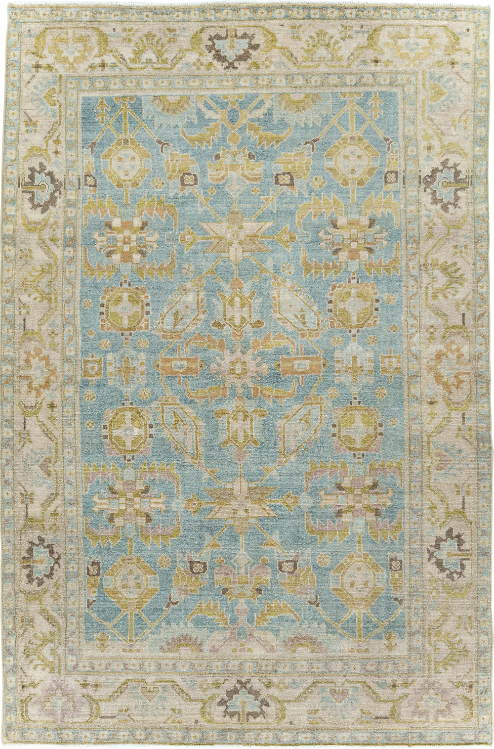 Vintage Persian Malayer Accent Rug, No.29985 - Staging