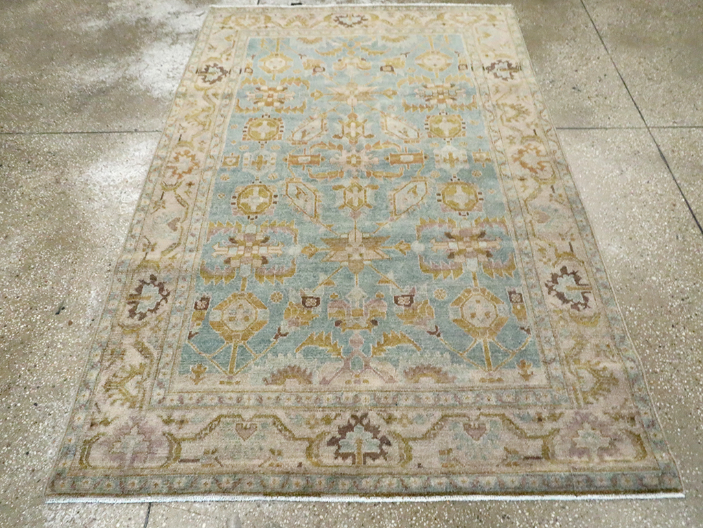 Vintage Persian Malayer Accent Rug, No.29985 - Staging