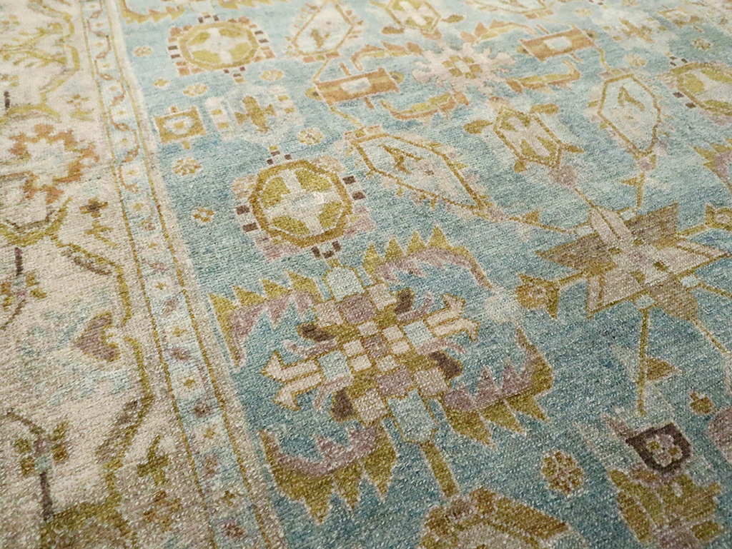 Vintage Persian Malayer Accent Rug, No.29985 - Staging