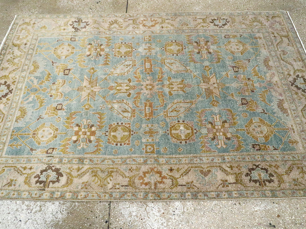 Vintage Persian Malayer Accent Rug, No.29985 - Staging