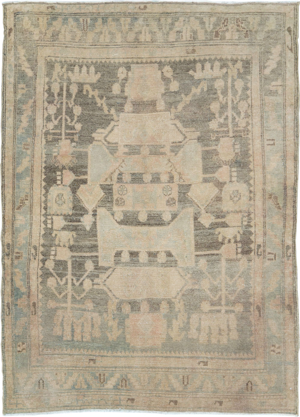 Vintage Persian Malayer Throw Rug, No.29986 - Staging