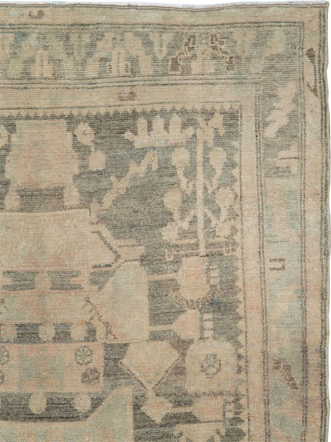 Vintage Persian Malayer Throw Rug, No.29986 - Staging