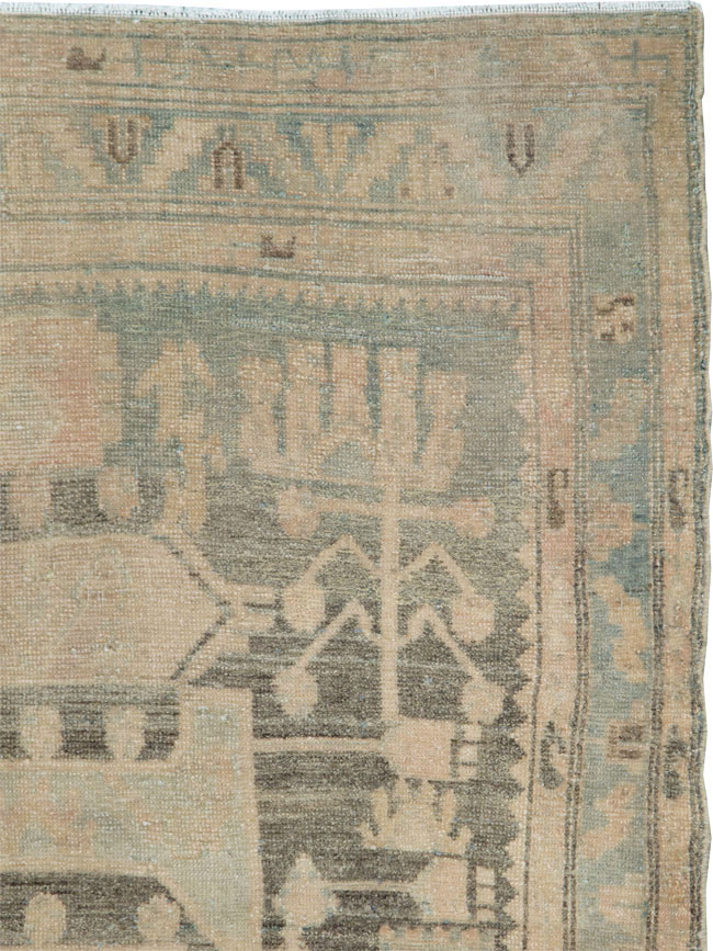 Vintage Persian Malayer Throw Rug, No.29986 - Staging