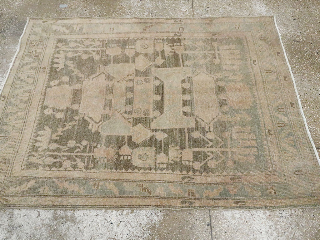 Vintage Persian Malayer Throw Rug, No.29986 - Staging