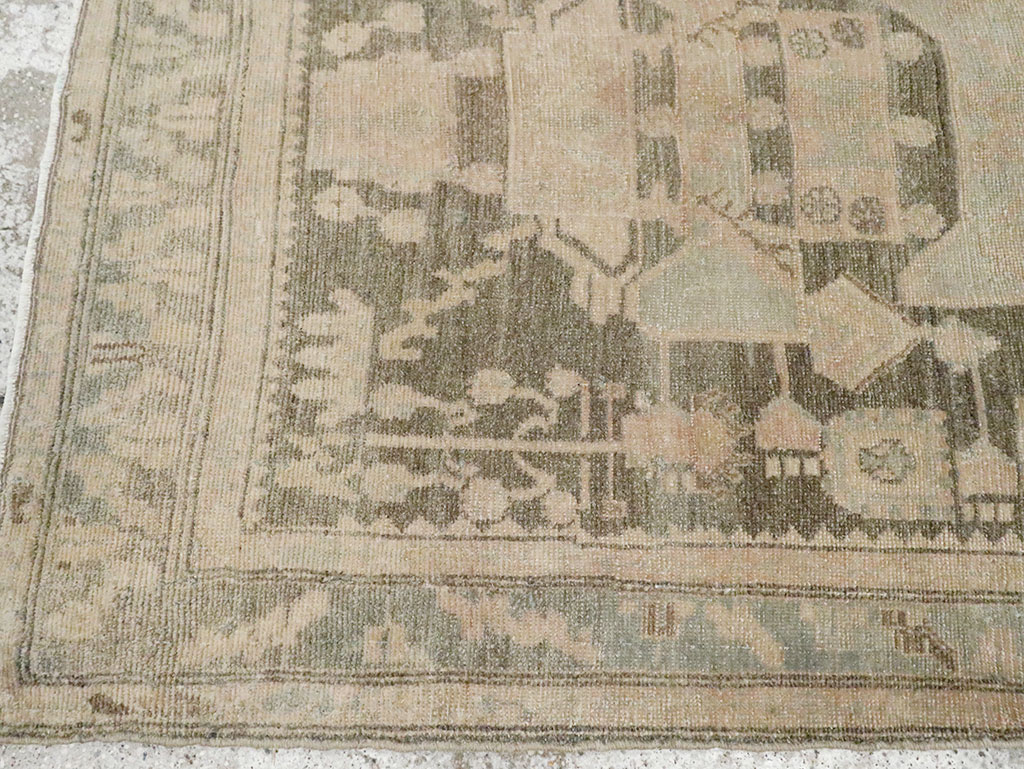 Vintage Persian Malayer Throw Rug, No.29986 - Staging