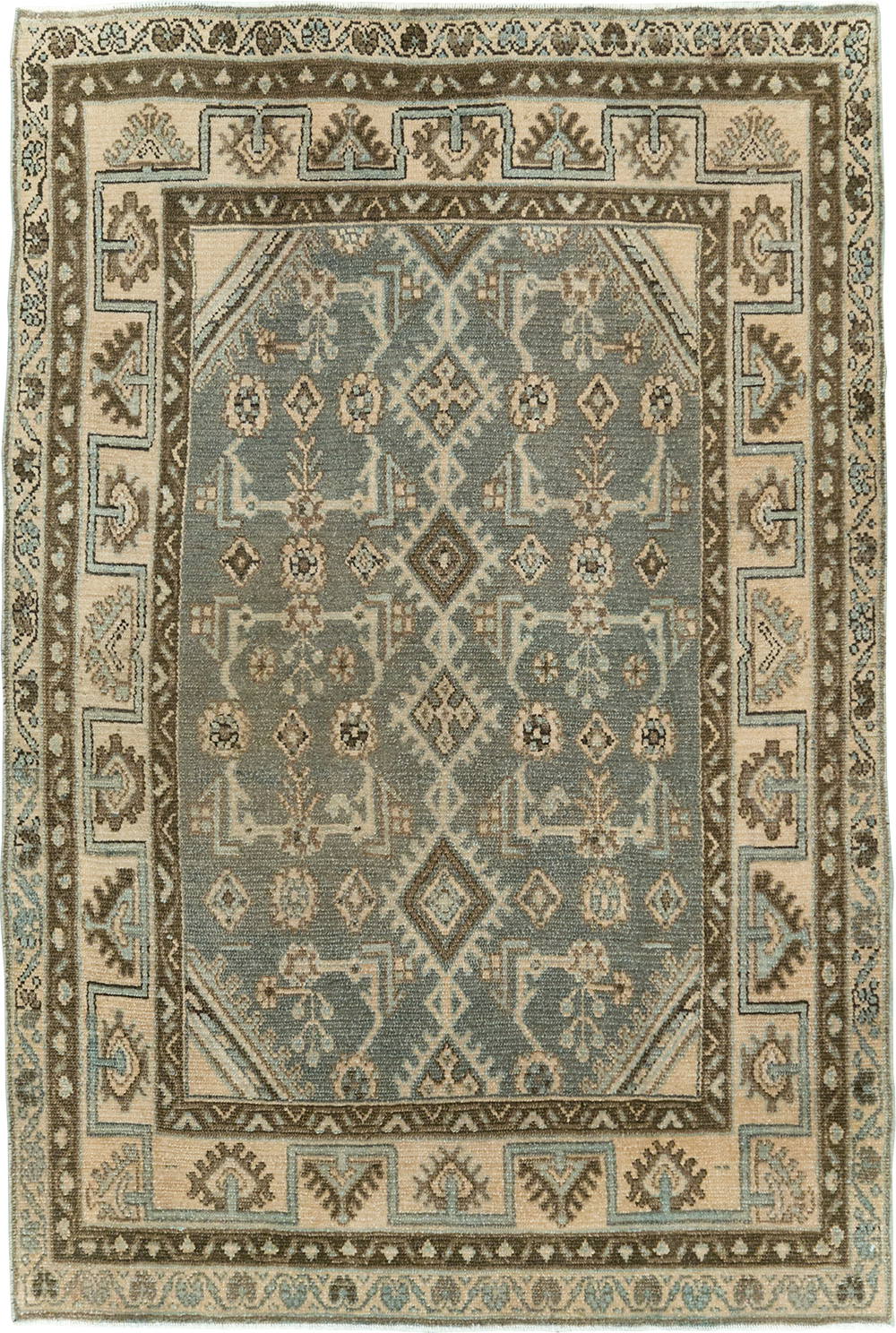 Vintage Persian Malayer Throw Rug, No.29988 - Staging