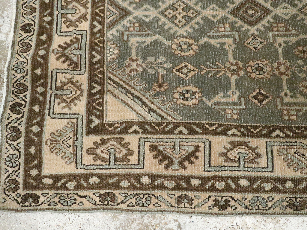 Vintage Persian Malayer Throw Rug, No.29988 - Staging