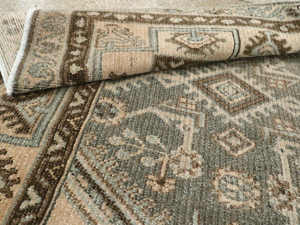 Vintage Persian Malayer Throw Rug, No.29988 - Staging