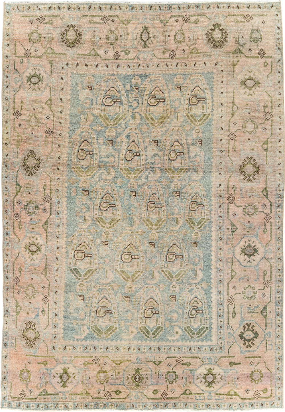 Vintage Persian Malayer Accent Rug, No.29990 - Staging