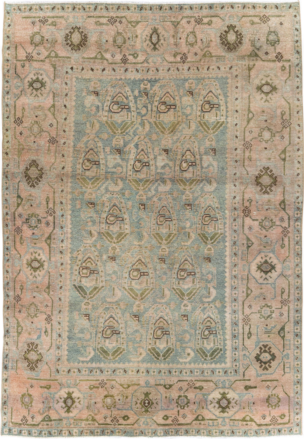 Vintage Persian Malayer Accent Rug, No.29990 - Staging