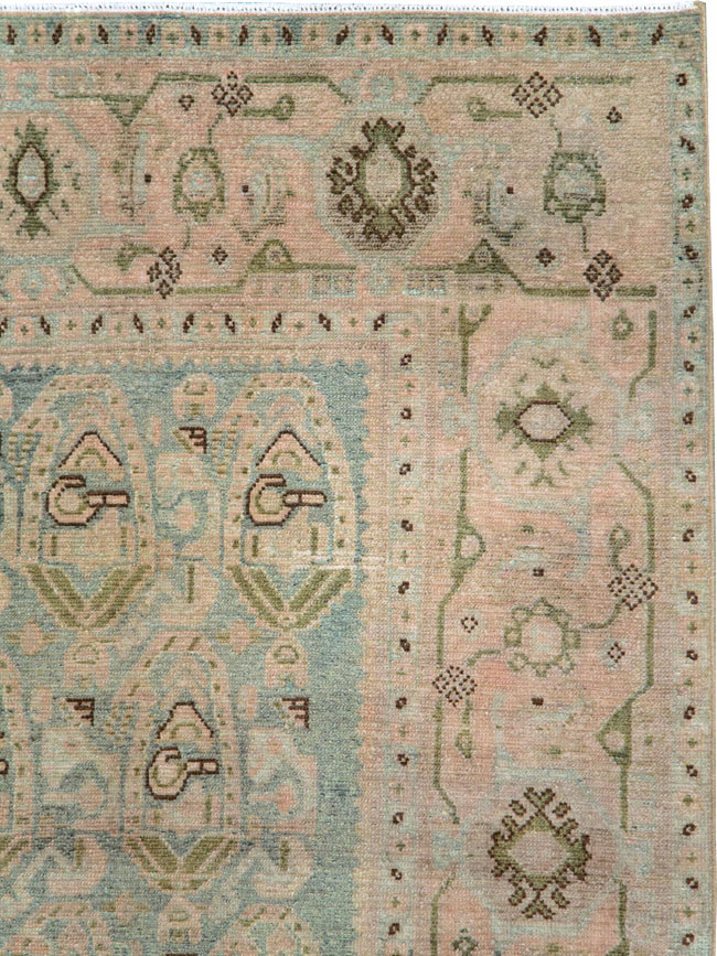 Vintage Persian Malayer Accent Rug, No.29990 - Staging