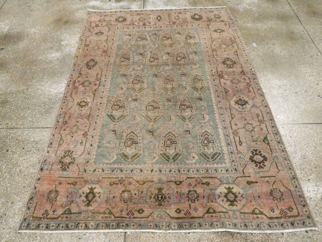 Vintage Persian Malayer Accent Rug, No.29990 - Staging