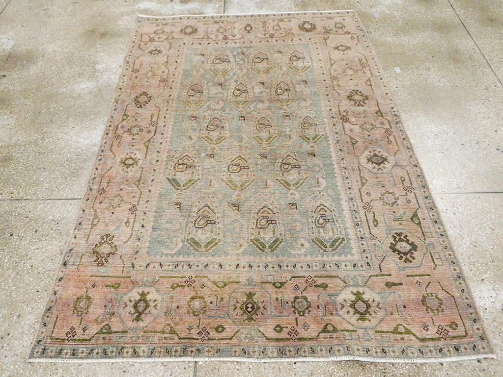 Vintage Persian Malayer Accent Rug, No.29990 - Staging