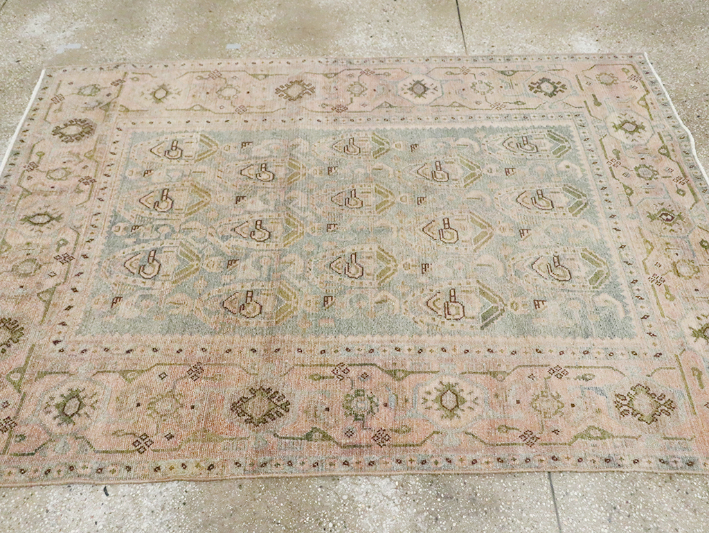 Vintage Persian Malayer Accent Rug, No.29990 - Staging