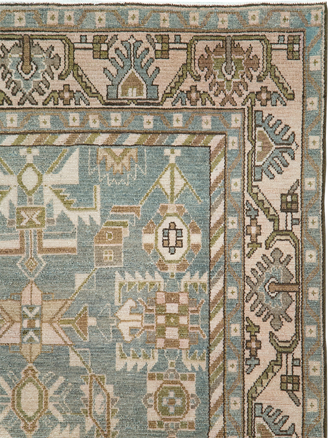 Vintage Persian Malayer Accent Rug, No.29991 - Staging