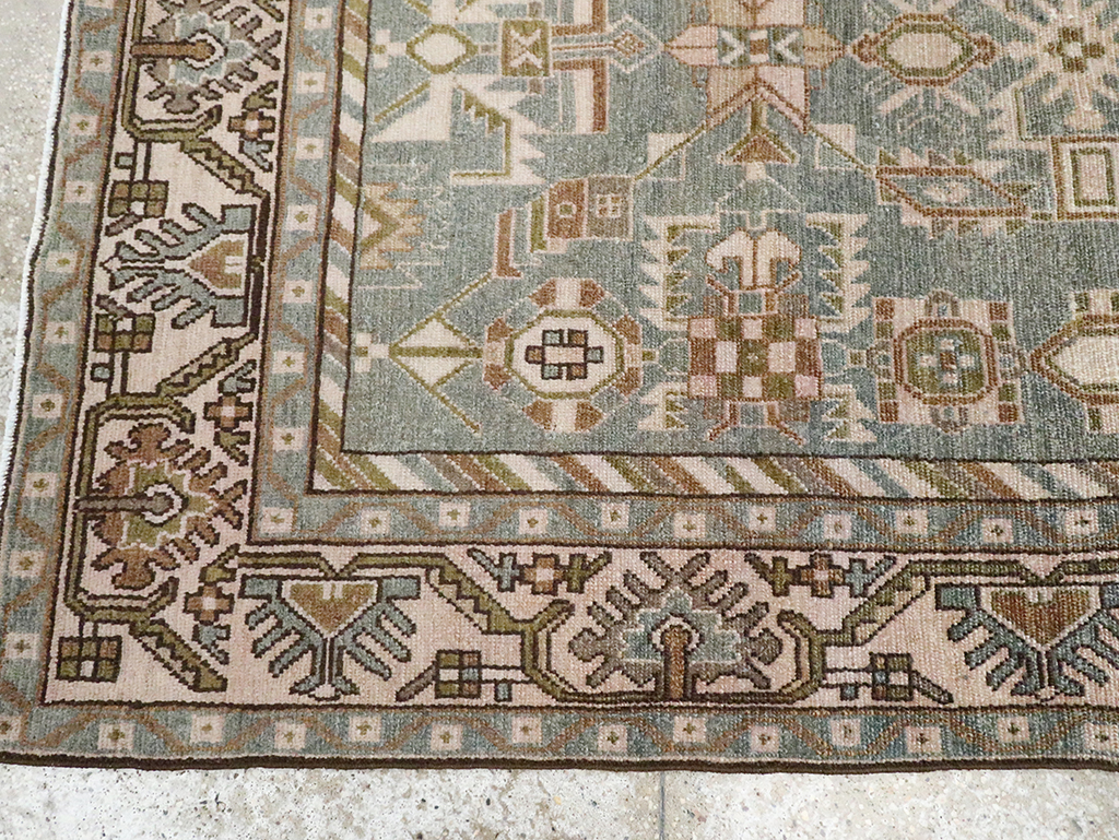 Vintage Persian Malayer Accent Rug, No.29991 - Staging