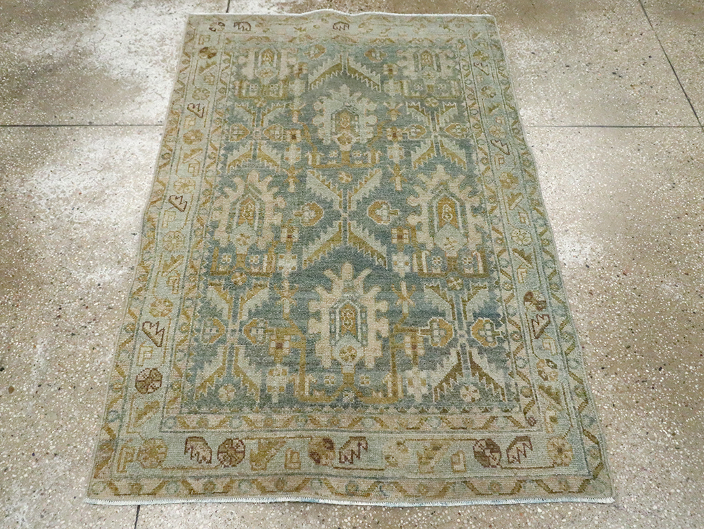 Vintage Persian Malayer Throw Rug, No.29993 - Staging