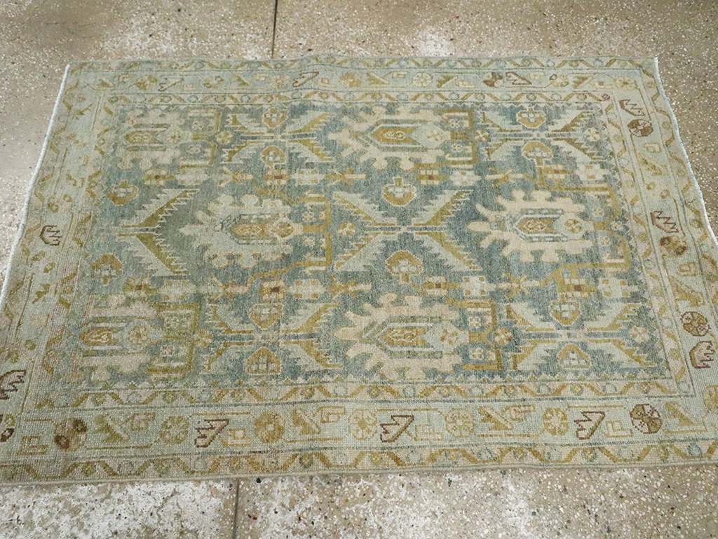 Vintage Persian Malayer Throw Rug, No.29993 - Staging