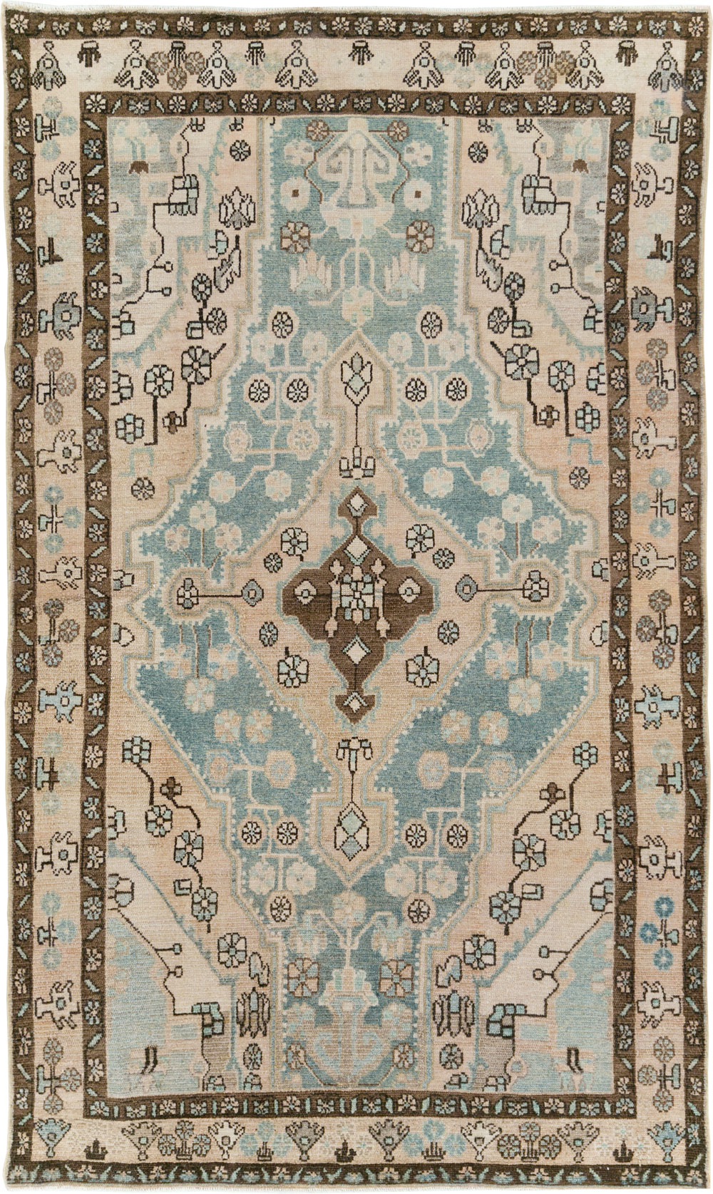 Vintage Persian Malayer Accent Rug, No.29994 - Staging