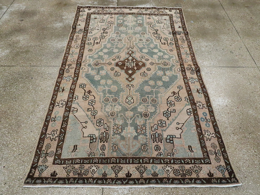 Vintage Persian Malayer Accent Rug, No.29994 - Staging