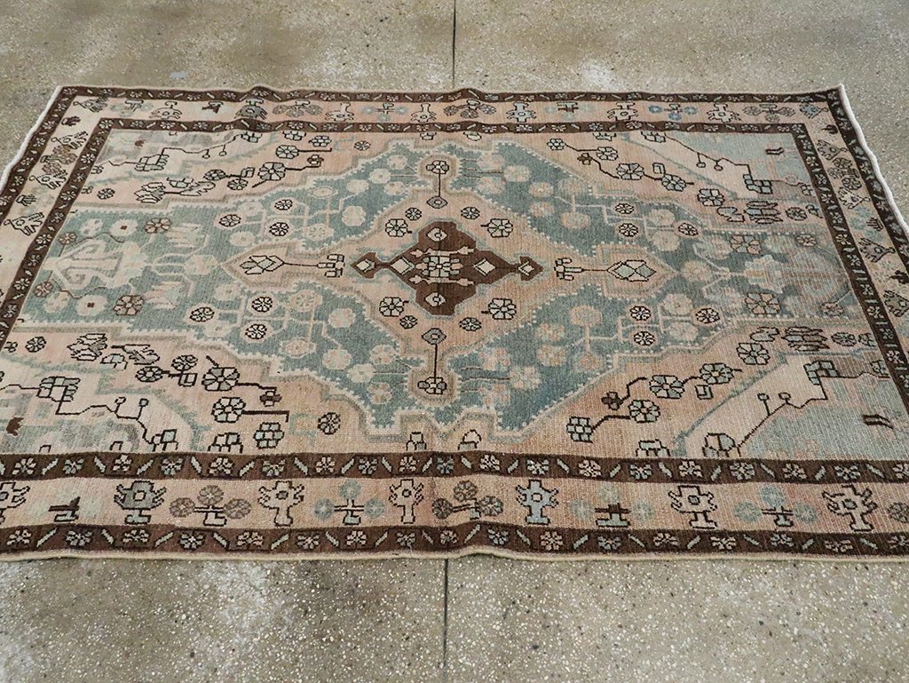Vintage Persian Malayer Accent Rug, No.29994 - Staging