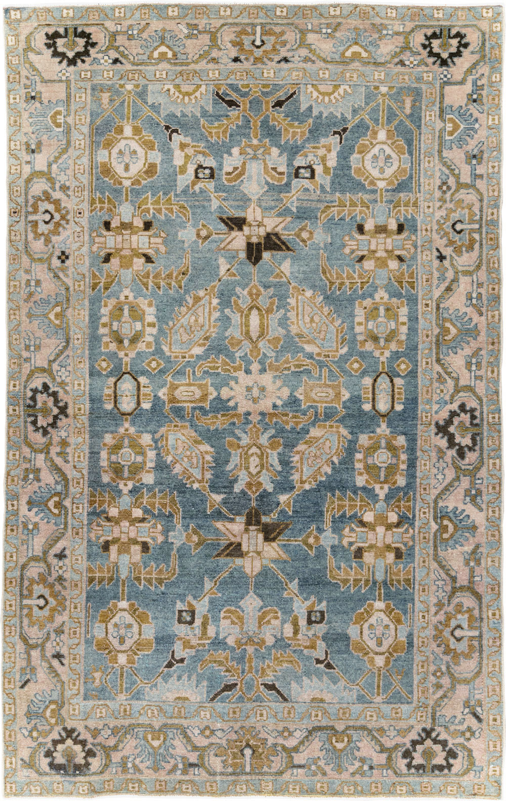 Vintage Persian Malayer Accent Rug, No.29996 - Staging