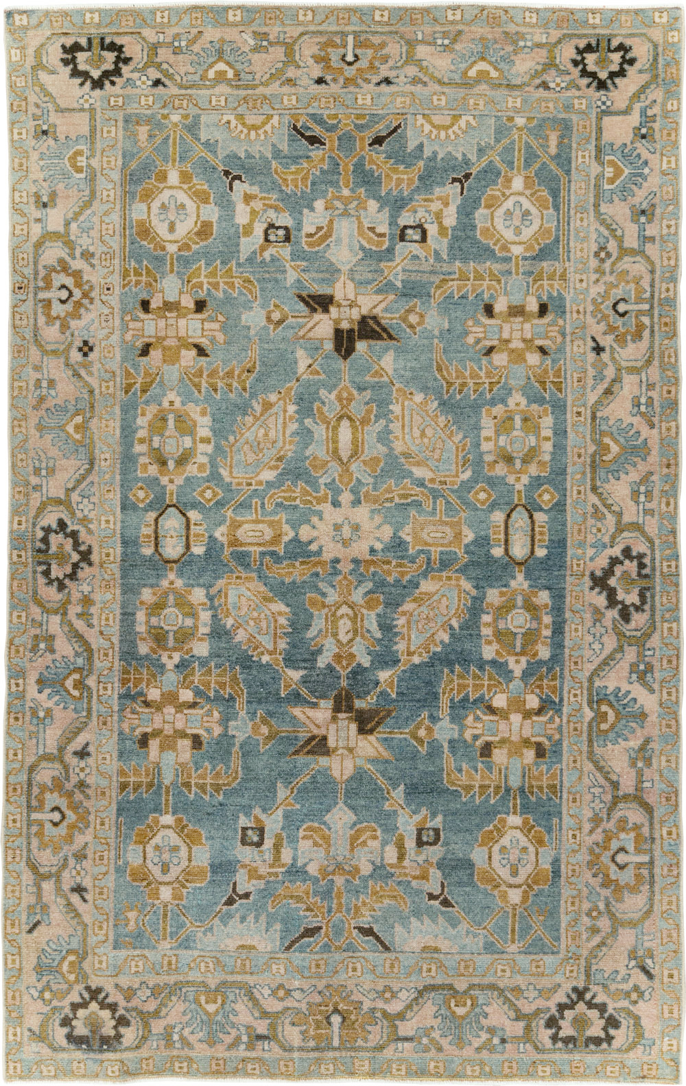 Vintage Persian Malayer Accent Rug, No.29996 - Staging
