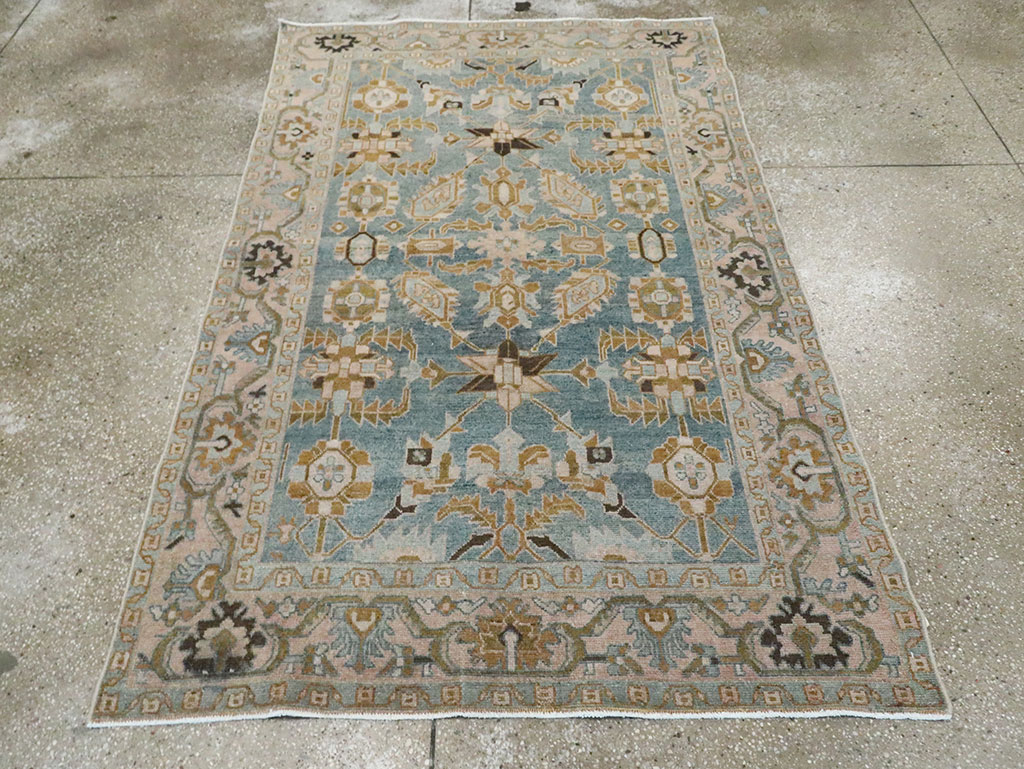 Vintage Persian Malayer Accent Rug, No.29996 - Staging