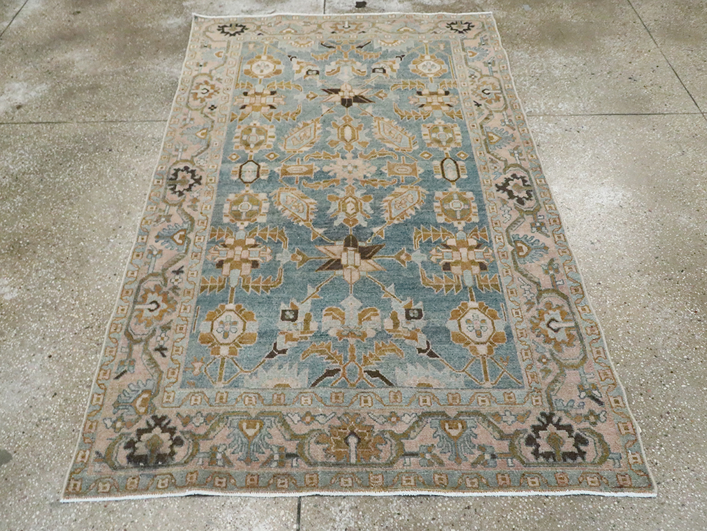 Vintage Persian Malayer Accent Rug, No.29996 - Staging