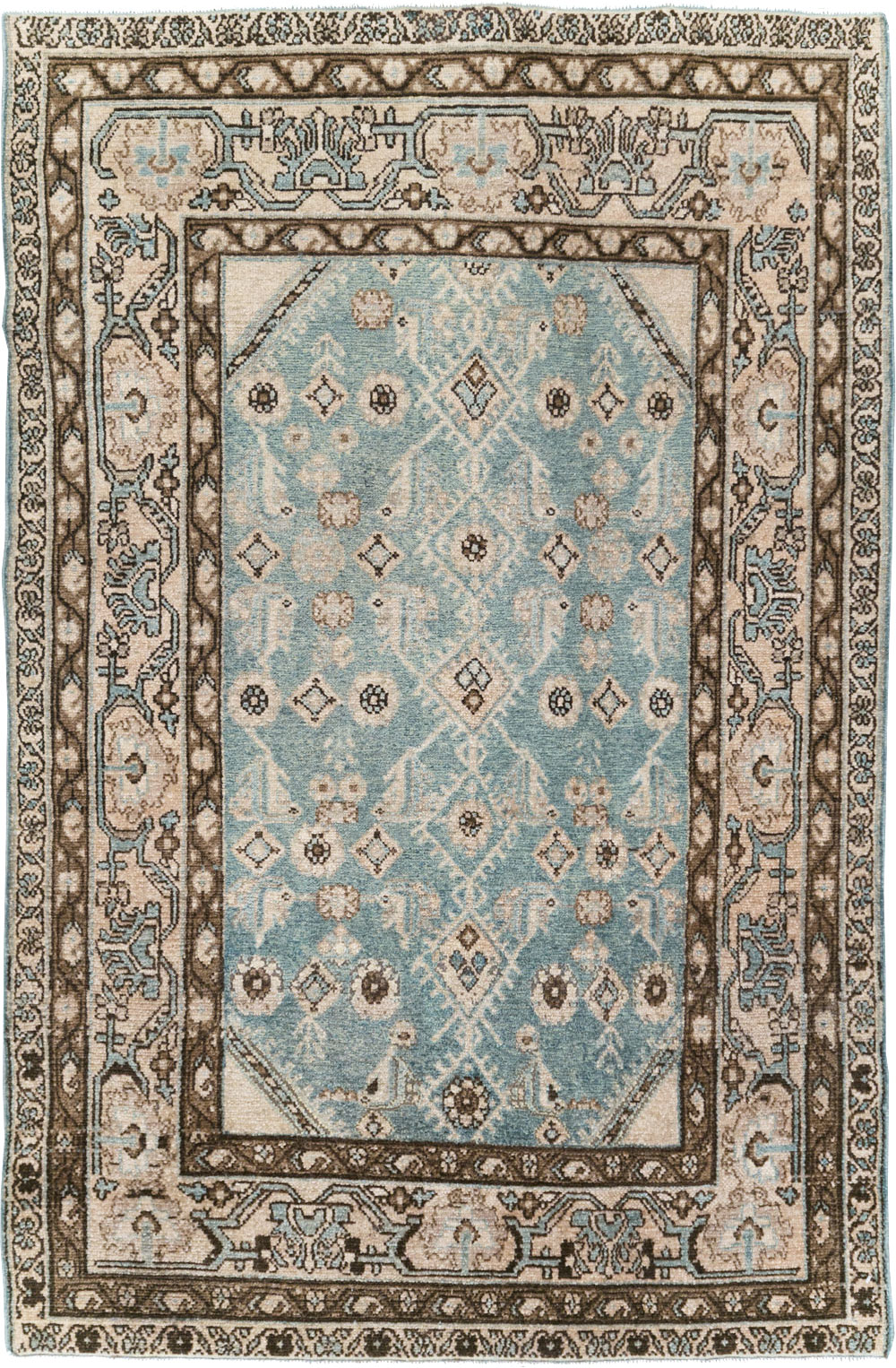 Vintage Persian Malayer Throw Rug, No.29998 - Staging