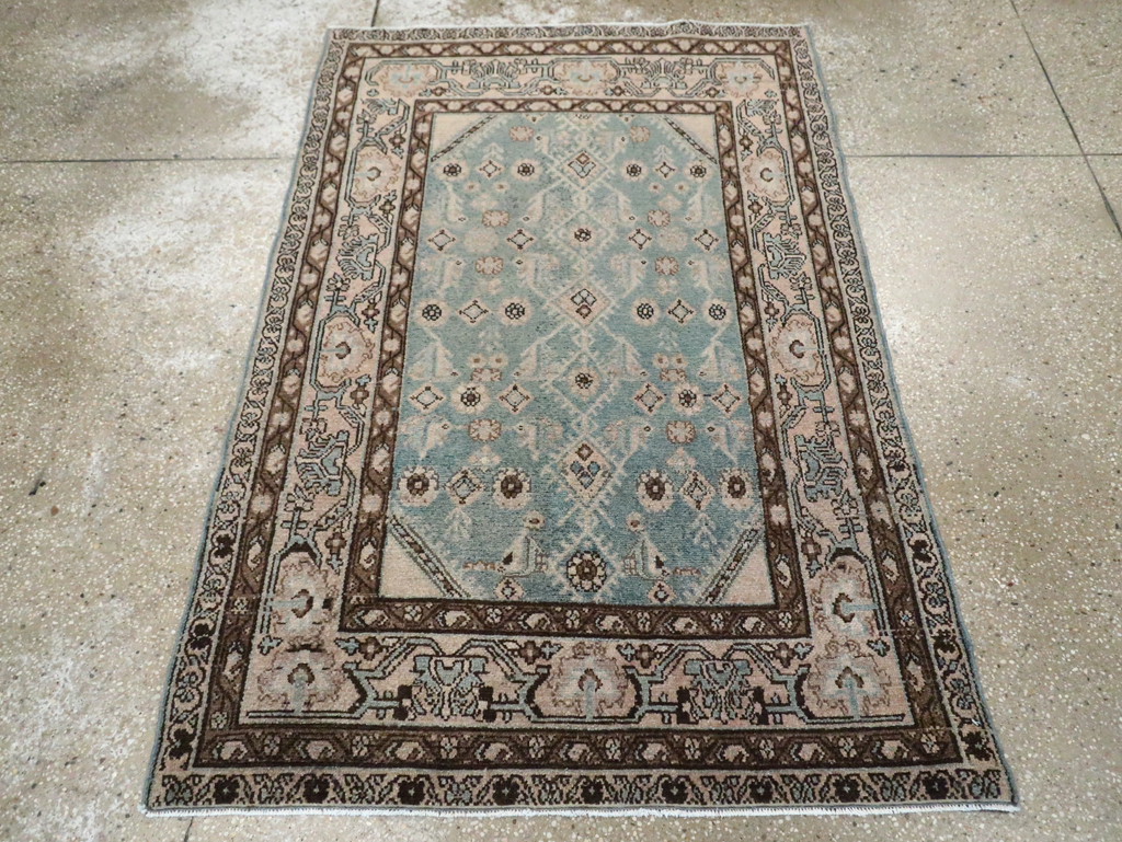 Vintage Persian Malayer Throw Rug, No.29998 - Staging