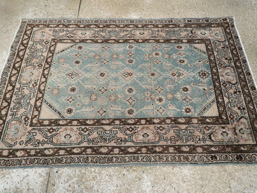 Vintage Persian Malayer Throw Rug, No.29998 - Staging