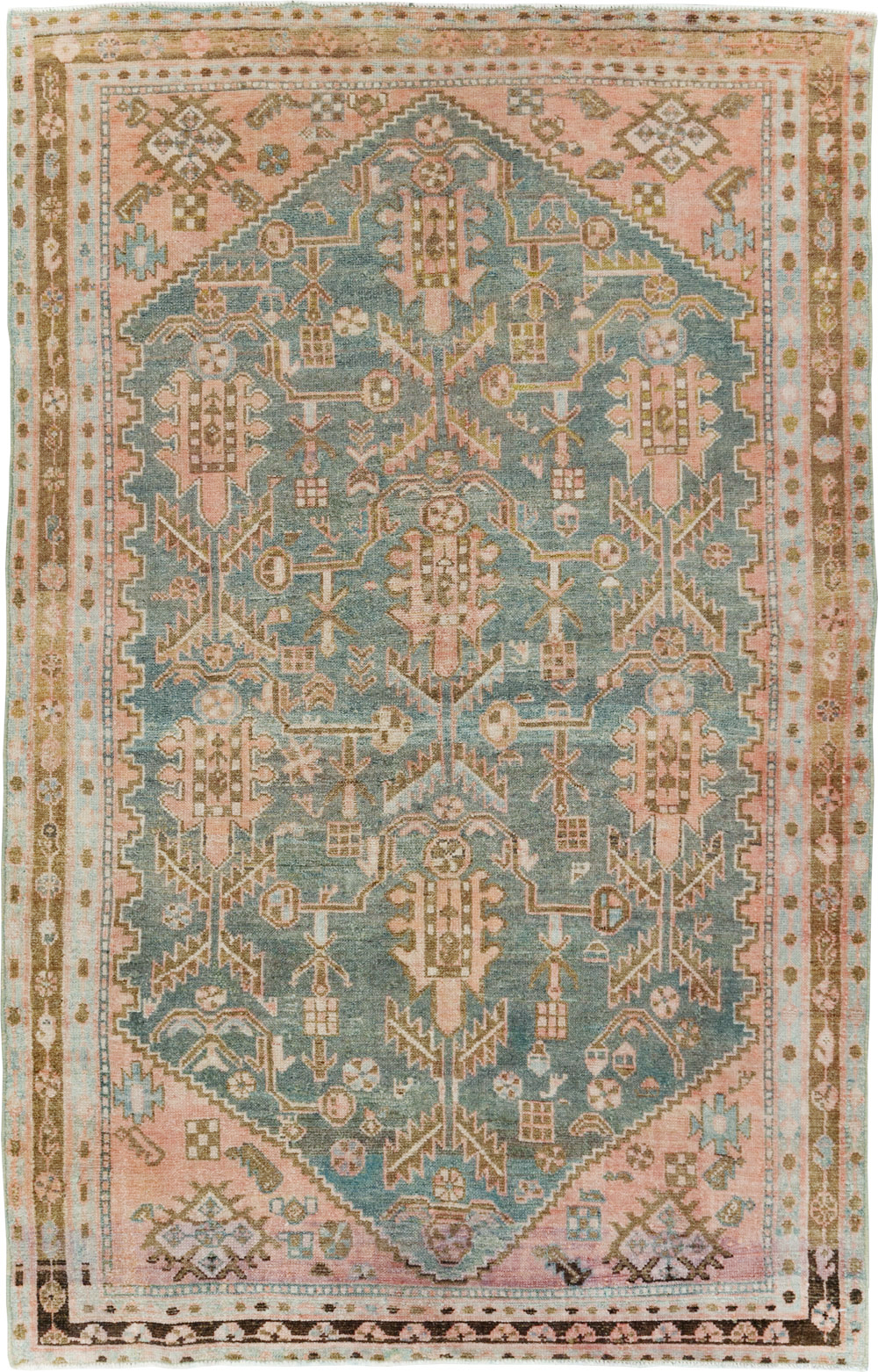 Vintage Persian Malayer Accent Rug, No.30000 - Staging