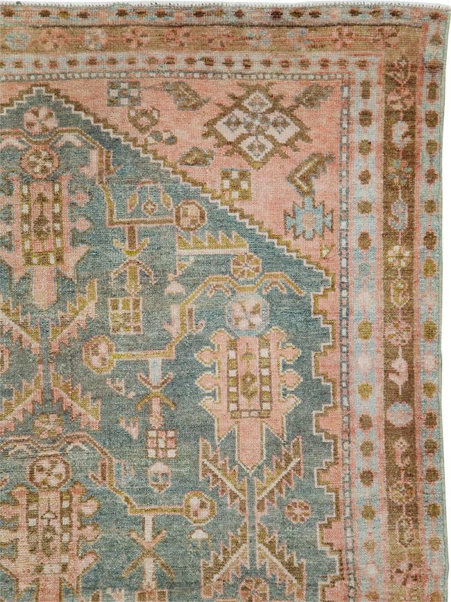 Vintage Persian Malayer Accent Rug, No.30000 - Staging