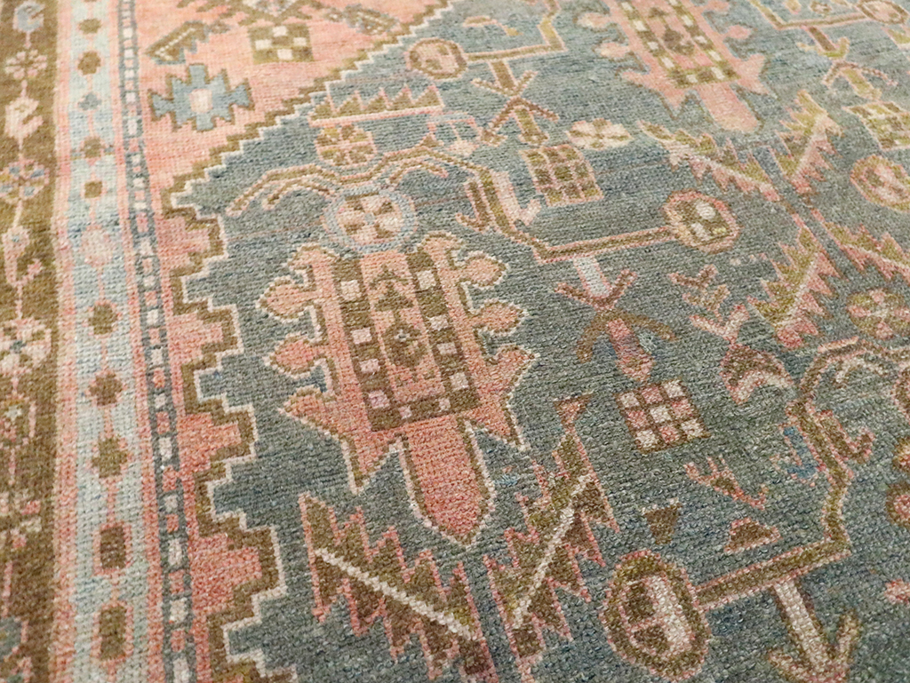 Vintage Persian Malayer Accent Rug, No.30000 - Staging