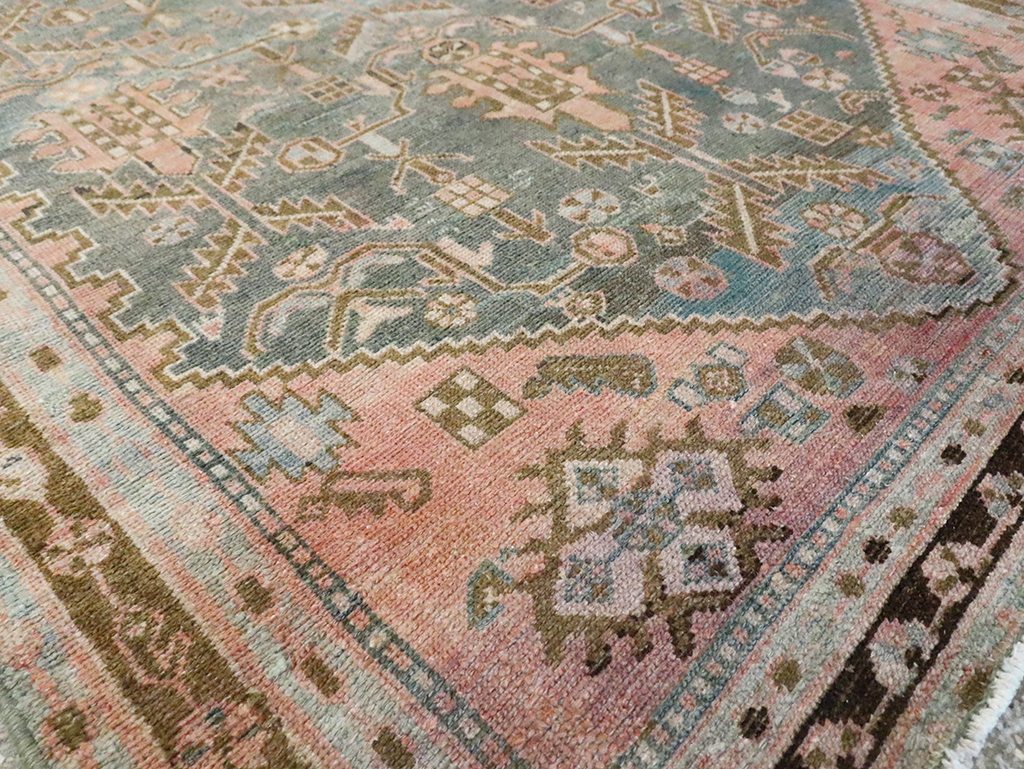 Vintage Persian Malayer Accent Rug, No.30000 - Staging