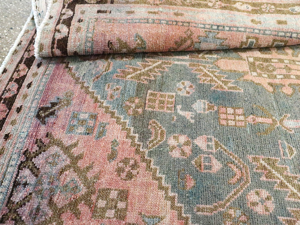 Vintage Persian Malayer Accent Rug, No.30000 - Staging