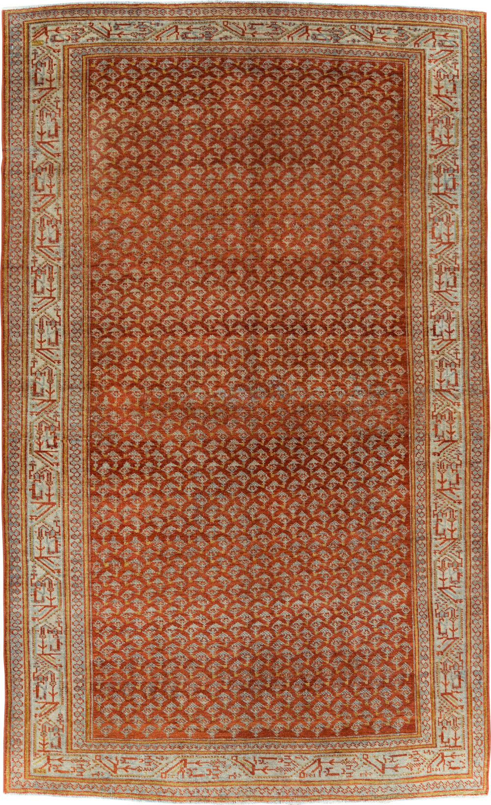 Vintage Persian Malayer Accent Rug, No.30001 - Staging