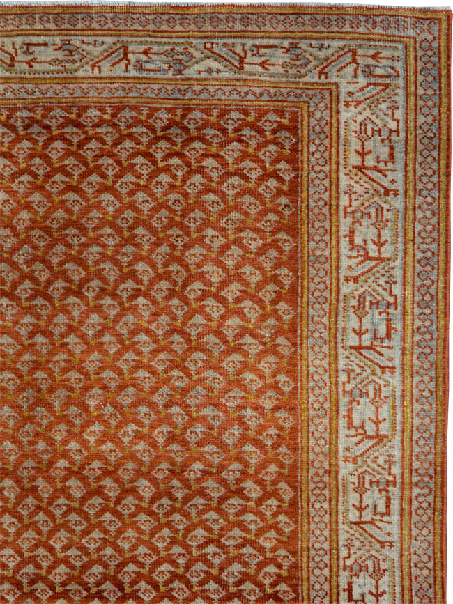 Vintage Persian Malayer Accent Rug, No.30001 - Staging