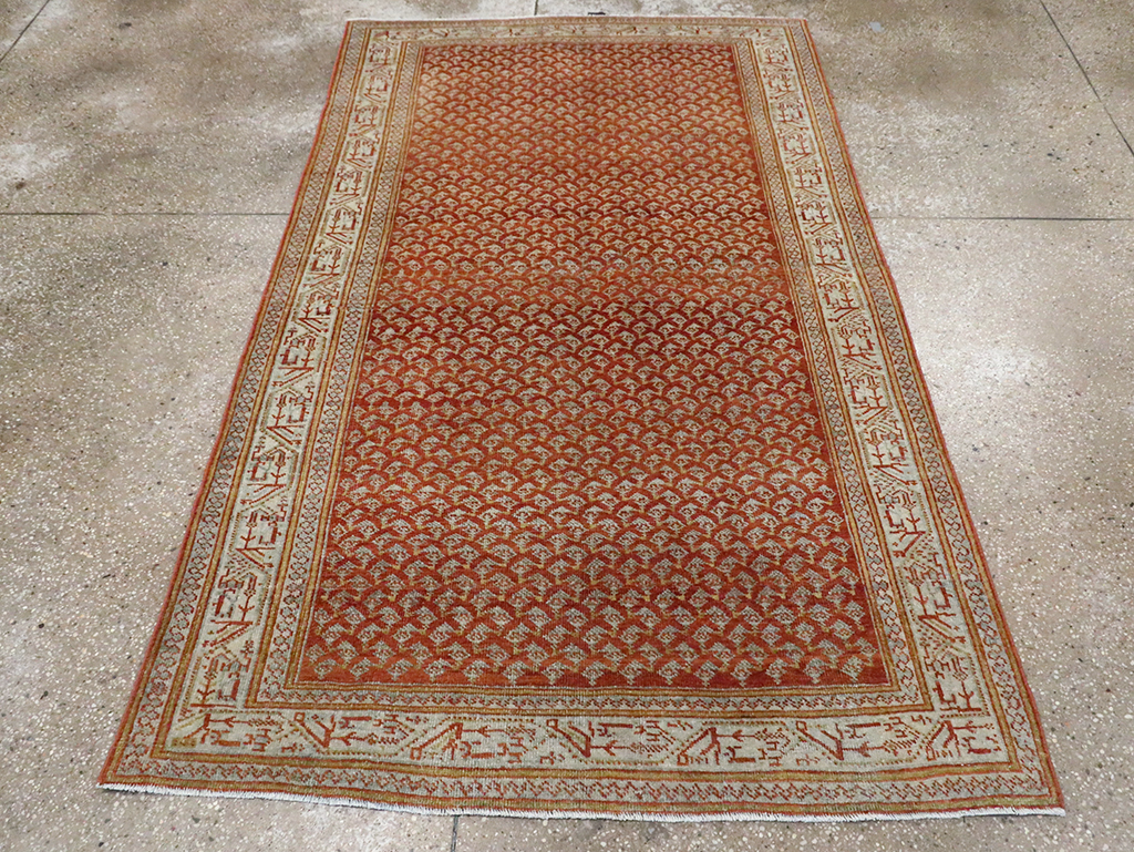 Vintage Persian Malayer Accent Rug, No.30001 - Staging