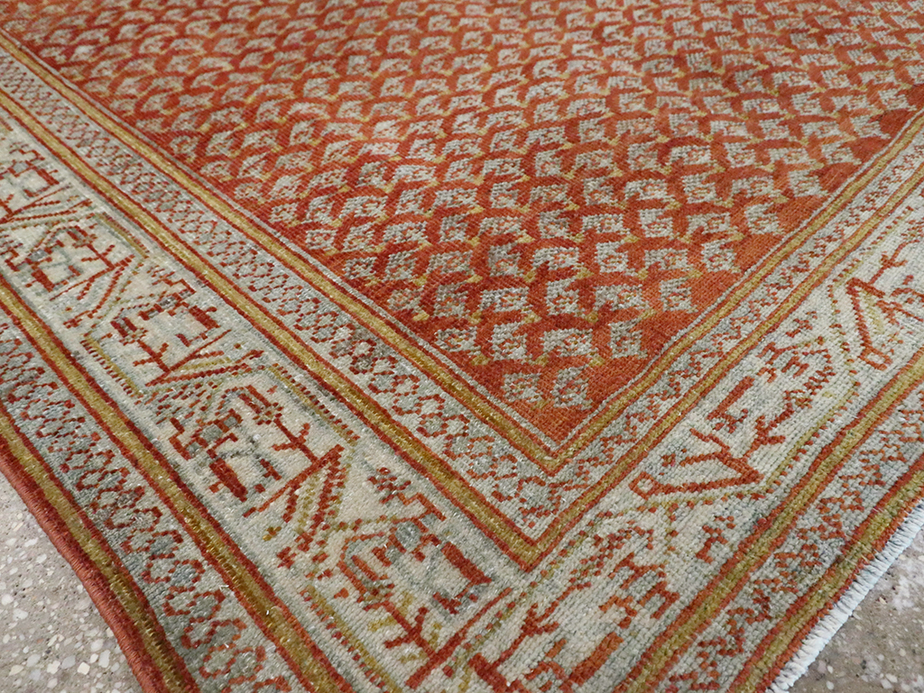 Vintage Persian Malayer Accent Rug, No.30001 - Staging