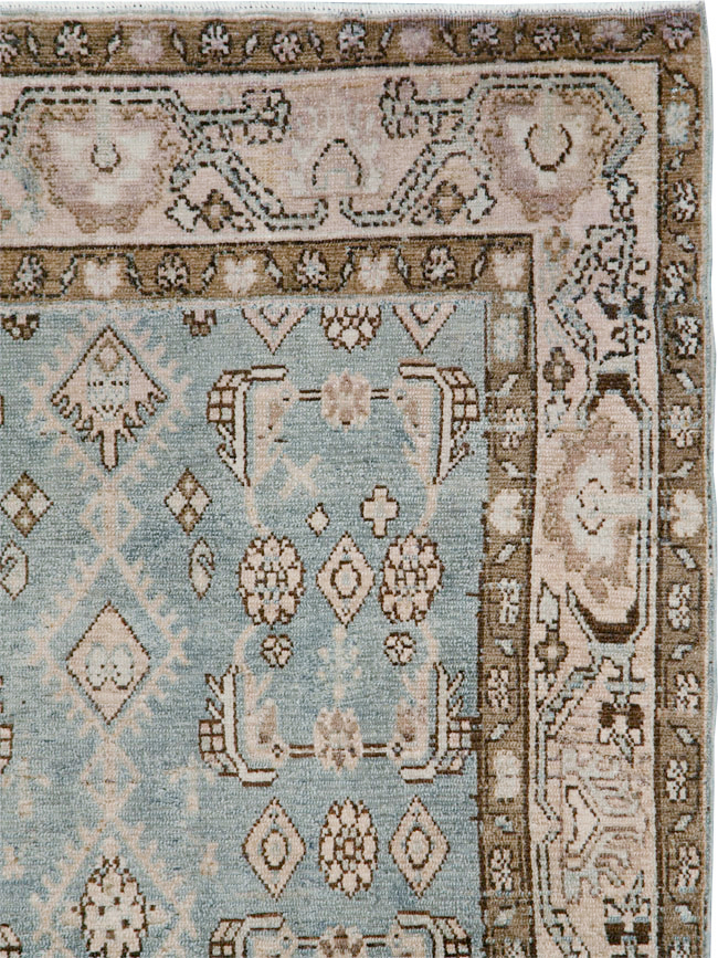 Vintage Persian Malayer Throw Rug, No.30004 - Staging