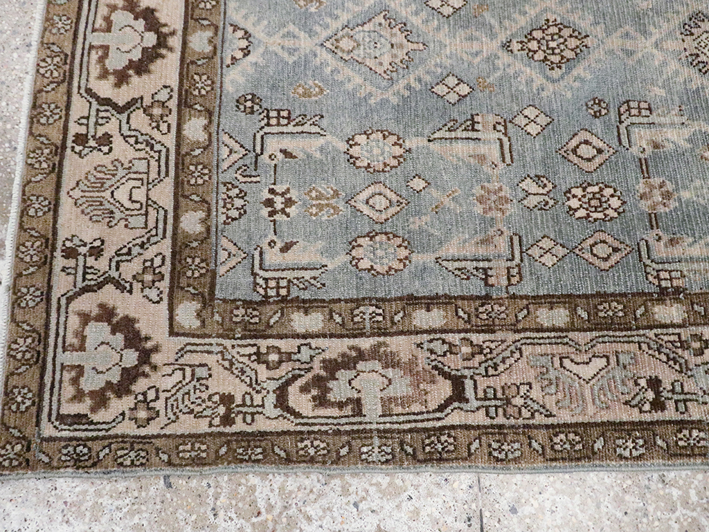 Vintage Persian Malayer Throw Rug, No.30004 - Staging