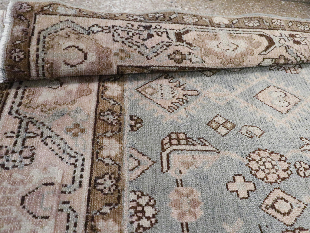 Vintage Persian Malayer Throw Rug, No.30004 - Staging