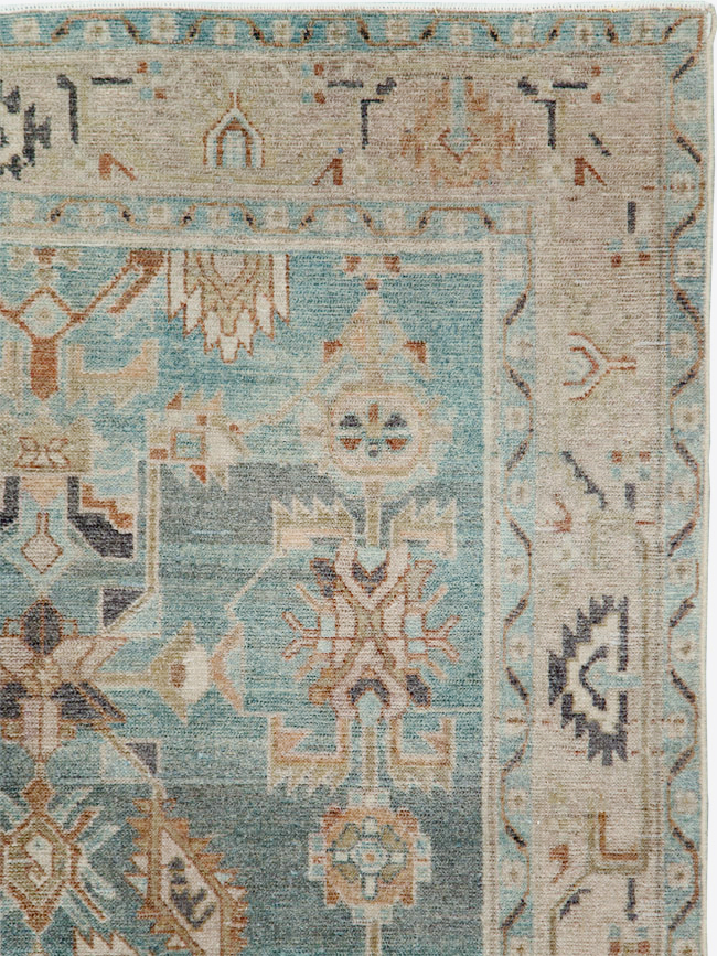 Vintage Persian Malayer Accent Rug, No.30005 - Staging