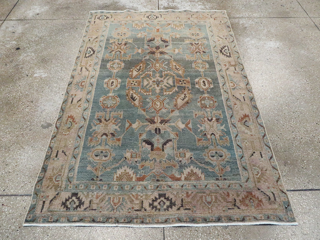 Vintage Persian Malayer Accent Rug, No.30005 - Staging